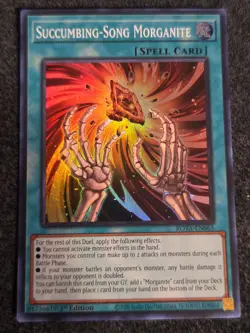 Succumbing-Song Morganite ROTA-EN065 1st Super Rare NM Yugioh Card - Image 1