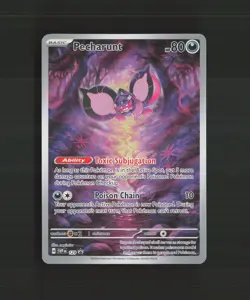 Pecharunt SVP129 Scarlet & Violet Full Art Black Star Promo Holo Pokemon Card NM - Image 1