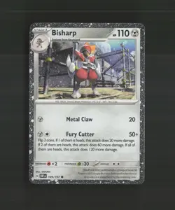 Bisharp 149/197 Obsidian Flames Cosmos Holo Rare SWIRL Holo Pokemon Card LP - Image 1