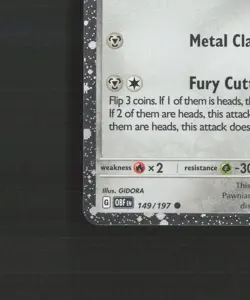 Bisharp 149/197 Obsidian Flames Cosmos Holo Rare SWIRL Holo Pokemon Card LP - Image 5