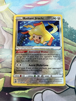 Radiant Jirachi 120/195 Silver Tempest Ultra Rare Holo Pokemon Card NM - Image 1