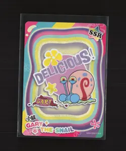 Gary the Snail Delicious! SB00-SSR-012L3 Spongebob KAYOU Trading Card - Image 1