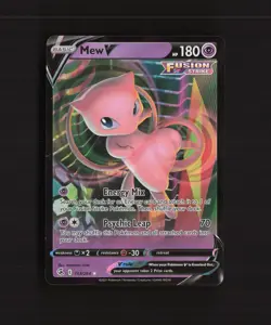 Mew V 113/264 Fusion Strike Ultra Rare Holo Pokemon Card NM - Image 1