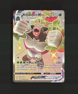 Rillaboom VMAX SV106/SV122 Shining Fates Full Art Shiny Holo Pokemon Card NM - Image 1