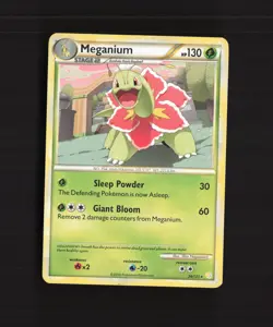 Meganium 26/123 HeartGold SoulSilver Rare Pokemon Card MP - Image 1