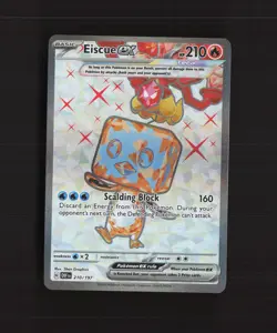 Eiscue ex 210/197 Obsidian Flames Full Art Ultra Rare Holo Pokemon Card NM - Image 1