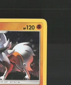 Lycanroc SM105 Sun & Moon Black Star Promo Cosmos Holo Pokemon Card DMG - Image 4