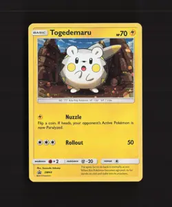 Togedemaru SM44 Sun & Moon Black Star Promo Cosmos Holo Pokemon Card LP - Image 1
