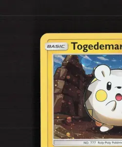 Togedemaru SM44 Sun & Moon Black Star Promo Cosmos Holo Pokemon Card LP - Image 3