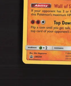 Stakataka SM209 Sun & Moon Black Star Promo Holo Pokemon Card MP - Image 5