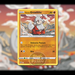 Hisuian Growlithe 070/189 COSMOS HOLO Astral Radiance Exclusive Pokemon Card NM - Image 1
