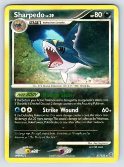 Sharpedo 37/132 Secret Wonders Rare Pokemon Card LP - Image 1