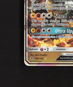 Kommo-o GX 100/145 Guardians Rising Ultra Rare Holo Pokemon Card LP - Image 5