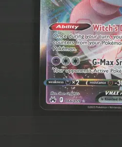 Hatterene VMAX 066/159 Crown Zenith Ultra Rare Holo Pokemon Card LP - Image 5