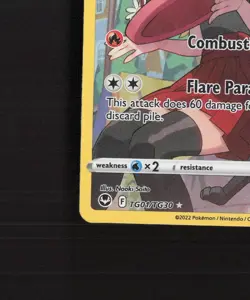 Braixen TG01/TG30 Silver Tempest Full Art Ultra Rare Holo Pokemon Card NM - Image 5