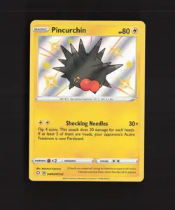 Pincurchin SV043/SV122 Shining Fates Shiny Baby Holo Rare Pokemon Card - Image 4