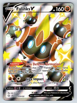 Falinks V SV115/SV122 Shining Fates Full Art Shiny Holo Pokemon Card - Image 2