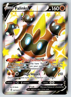 Falinks V SV115/SV122 Shining Fates Full Art Shiny Holo Pokemon Card - Image 4