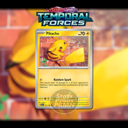 Pikachu 051/162 Temporal Forces Common Pokemon Card NM - Image 1