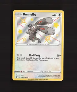 Bunnelby SV097/SV122 Shining Fates Shiny Holo Rare Pokemon Card LP+ - Image 1