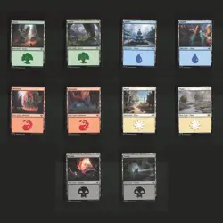 Outlaws of Thunder Junction Basic Lands Bundle Set 10 MTG Magic Cards Lot - Image 1