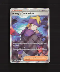 Morty's Conviction 201/162 Temporal Forces Full Art Rare Holo Pokemon Card NM - Image 1