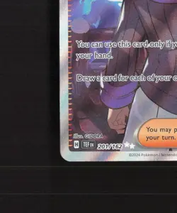 Morty's Conviction 201/162 Temporal Forces Full Art Rare Holo Pokemon Card NM - Image 5