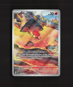 Magby 186/182 Paradox Rift Full Art Ultra Rare Holo Pokemon Card NM - Image 1