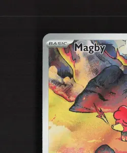 Magby 186/182 Paradox Rift Full Art Ultra Rare Holo Pokemon Card NM - Image 3