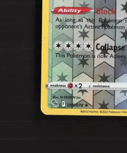 Snorlax 055/078 Pokemon GO Reverse Holo Rare Pokemon Card LP - Image 5