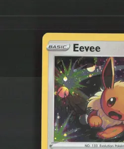 Eevee SWSH118 Sword & Shield Black Star Promo HOLO BLEED Pokemon Card DMG - Image 3