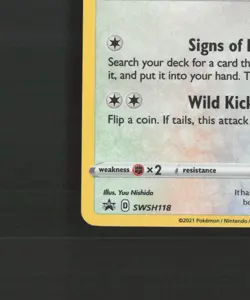 Eevee SWSH118 Sword & Shield Black Star Promo HOLO BLEED Pokemon Card DMG - Image 5