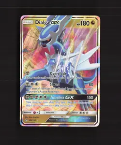 Dialga GX 100/156 Ultra Prism Ultra Rare Holo Pokemon Card DMG - Image 1