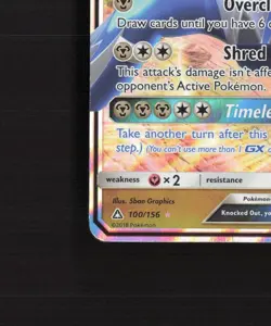 Dialga GX 100/156 Ultra Prism Ultra Rare Holo Pokemon Card DMG - Image 5