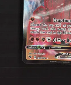 Coalossal VMAX 099/185 Vivid Voltage Ultra Rare Holo Pokemon Card NM - Image 5