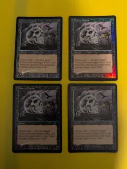 Misery Charm x4. Instant Onslaught. MTG Card. Old vintage FOIL. Shooting star. - Image 1