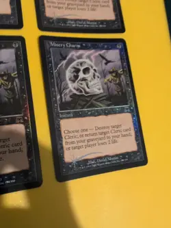 Misery Charm x4. Instant Onslaught. MTG Card. Old vintage FOIL. Shooting star. - Image 4