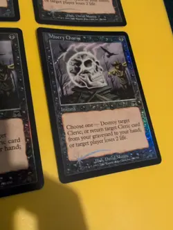 Misery Charm x4. Instant Onslaught. MTG Card. Old vintage FOIL. Shooting star. - Image 5