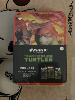 Magic: The Gathering TMNT3x Play Booster In Tin with Exclusive Sticker - SEALED - Image 1