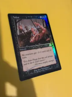 Infest. Sorcery Onslaught. MTG Card. Old vintage FOIL. Shooting star. - Image 3