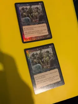 Shepherd of Rot x2 Zombie Onslaught. MTG Card. Old vintage FOIL. Shooting star. - Image 1