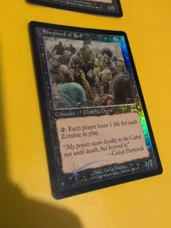 Shepherd of Rot x2 Zombie Onslaught. MTG Card. Old vintage FOIL. Shooting star. - Image 4