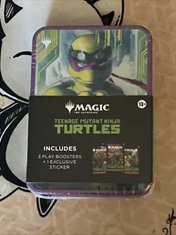 Magic: The Gathering TMNT 3x Play Boosters In Collector Tin + Exclusive Sticker - Image 1
