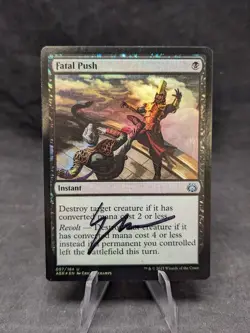 Fatal Push FOIL | MTG Magic Aether Revolt | Artist Signed | NM | A - Image 1
