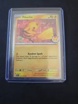 Pikachu 2026 Pokemon Day 30th Anniversary Stamp Promo TEF 051/162 NM - Image 1