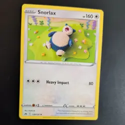 SNORLAX 109/159 POKEMON CARD (CROWN ZENITH SET) CROCHET / KNITTED ASAKO - Image 3