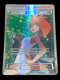 2015 Pokemon Trainer - Brigette 161/162 Ultra Rare Full Art Holo Breakthrough MP - Image 1