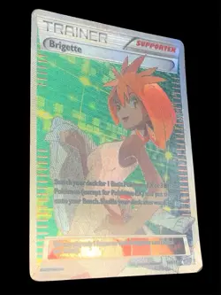 2015 Pokemon Trainer - Brigette 161/162 Ultra Rare Full Art Holo Breakthrough MP - Image 3
