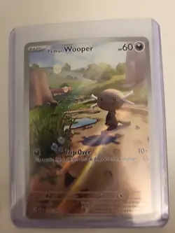 Pokemon TCG 2025 Paldean Wooper 102/094 Illustration Rare Phantasmal Flames NM - Image 1