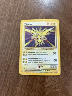 Pokemon TCG Zapdos Base Set 16/102 Holo Unlimited Holo Rare - Image 1